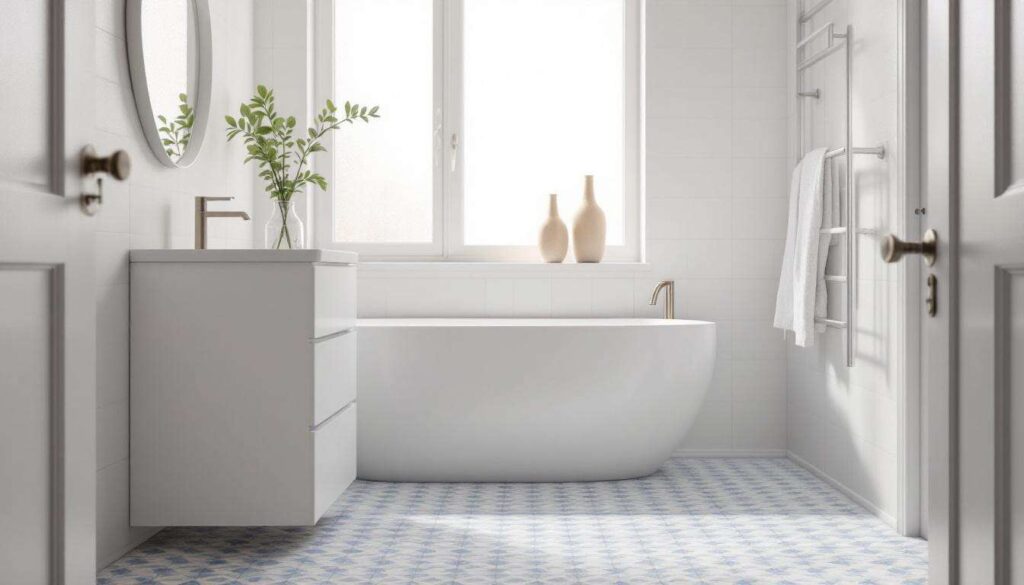 Piastrelle adesive su vecchio pavimento: il trucco per rinnovare il bagno in un weekend senza demolire