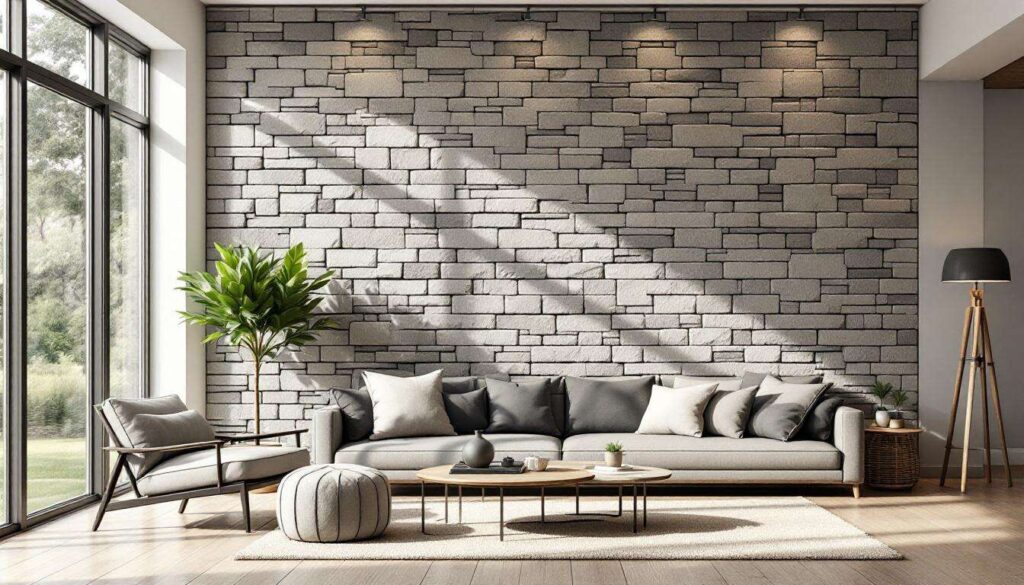 Parete in pietra ricostruita: costa meno di quanto pensi e trasforma il soggiorno
