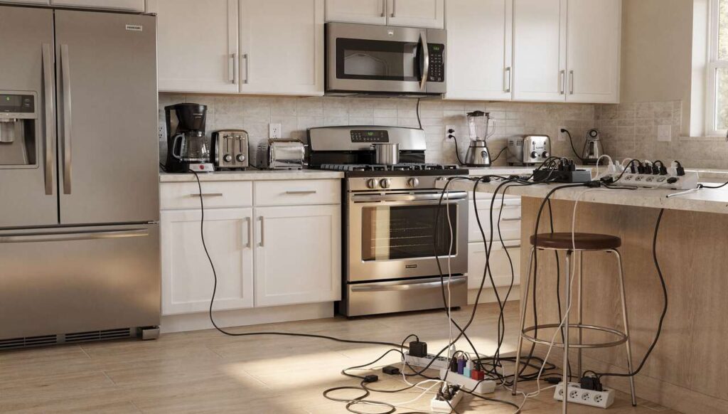 Perché gli elettricisti certificati sconsigliano le ciabatte multiple in cucina